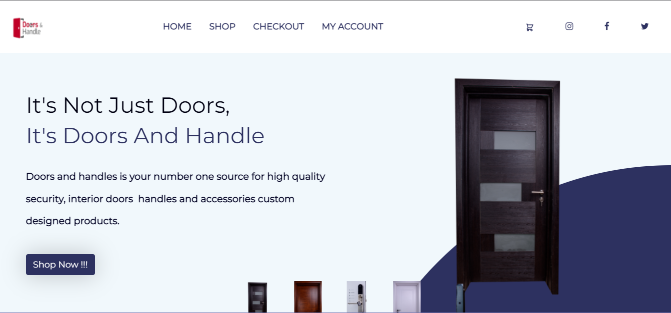 Doors & Handle Ecommerce site